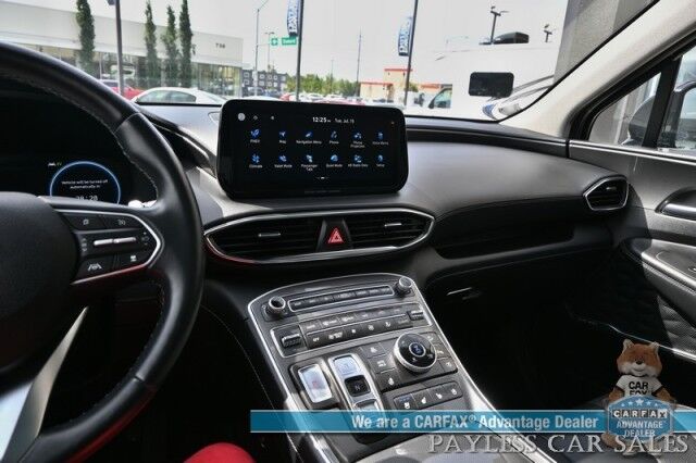 2022 Hyundai Santa Fe Limited / AWD / Plug-In Hybrid / Auto Start / Heated & Cooled Leather Seats / Heated Steering / Panoramic Sunroof / NAV / Harman Kardon / Lane Watch & Blind Spot / Apple CarPlay & Android Auto / 44 MPG / 360 Cam Anchorage AK