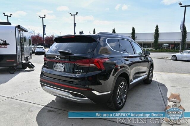 2022 Hyundai Santa Fe Limited / AWD / Plug-In Hybrid / Auto Start / Heated & Cooled Leather Seats / Heated Steering / Panoramic Sunroof / NAV / Harman Kardon / Lane Watch & Blind Spot / Apple CarPlay & Android Auto / 44 MPG / 360 Cam Anchorage AK