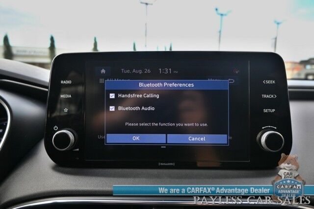 2022 Hyundai Santa Fe SEL / Auto Start / Power & Heated Premium Cloth Seats / Adaptive Cruise Control / Lane Departure & Blind Spot Alert / Apple CarPlay & Android Auto / Back Up Camera / Keyless Entry & Start / 28 MPG Anchorage AK 2022 Hyundai Santa Fe SEL / Auto Start / Power & Heated Premium Cloth Seats / Adaptive Cruise Control / Lane Departure & Blind Spot Alert / Apple CarPlay & Android Auto / Back Up Camera / Keyless Entry & Start / 28 MPG Anchorage AK