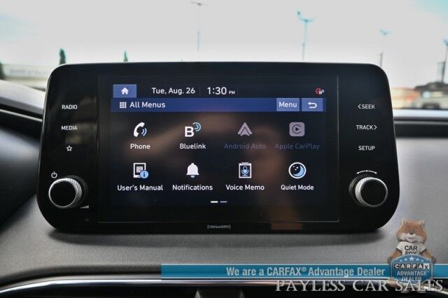 2022 Hyundai Santa Fe SEL / Auto Start / Power & Heated Premium Cloth Seats / Adaptive Cruise Control / Lane Departure & Blind Spot Alert / Apple CarPlay & Android Auto / Back Up Camera / Keyless Entry & Start / 28 MPG Anchorage AK 2022 Hyundai Santa Fe SEL / Auto Start / Power & Heated Premium Cloth Seats / Adaptive Cruise Control / Lane Departure & Blind Spot Alert / Apple CarPlay & Android Auto / Back Up Camera / Keyless Entry & Start / 28 MPG Anchorage AK