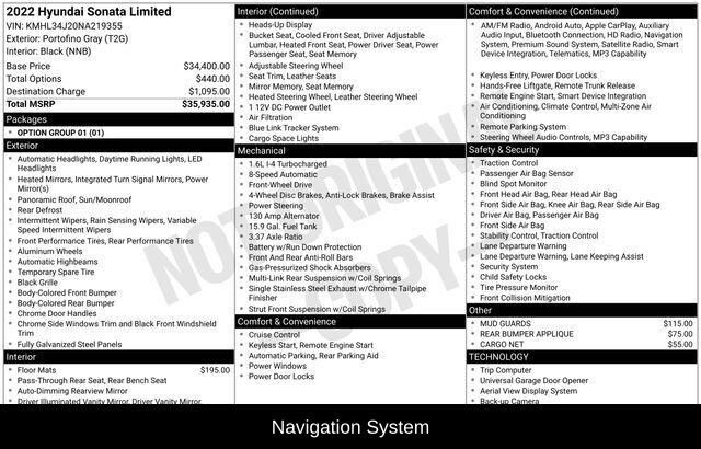 2022 Hyundai Sonata Limited Raleigh NC