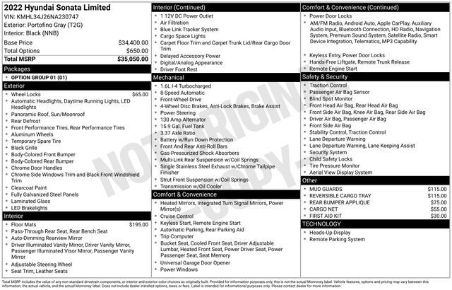 2022 Hyundai Sonata Limited Raleigh NC