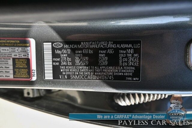 2022 Hyundai Tucson SEL / AWD / Convenience & Premium Pkg / Auto Start / Power Heated & Cooled Leather Seats / Heated Steering Wheel / Sunroof / Bose Speakers / Adaptive Cruise / Lane Depart & Blind Spot / 1-Owner Anchorage AK