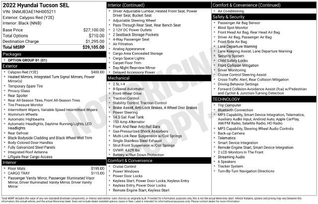 2022 Hyundai Tucson SEL Raleigh NC