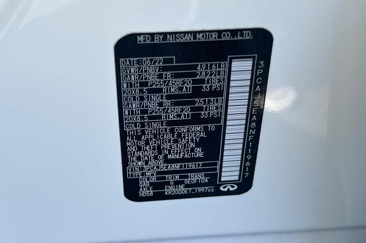 2022 INFINITI QX50 SENSORY Roseville CA