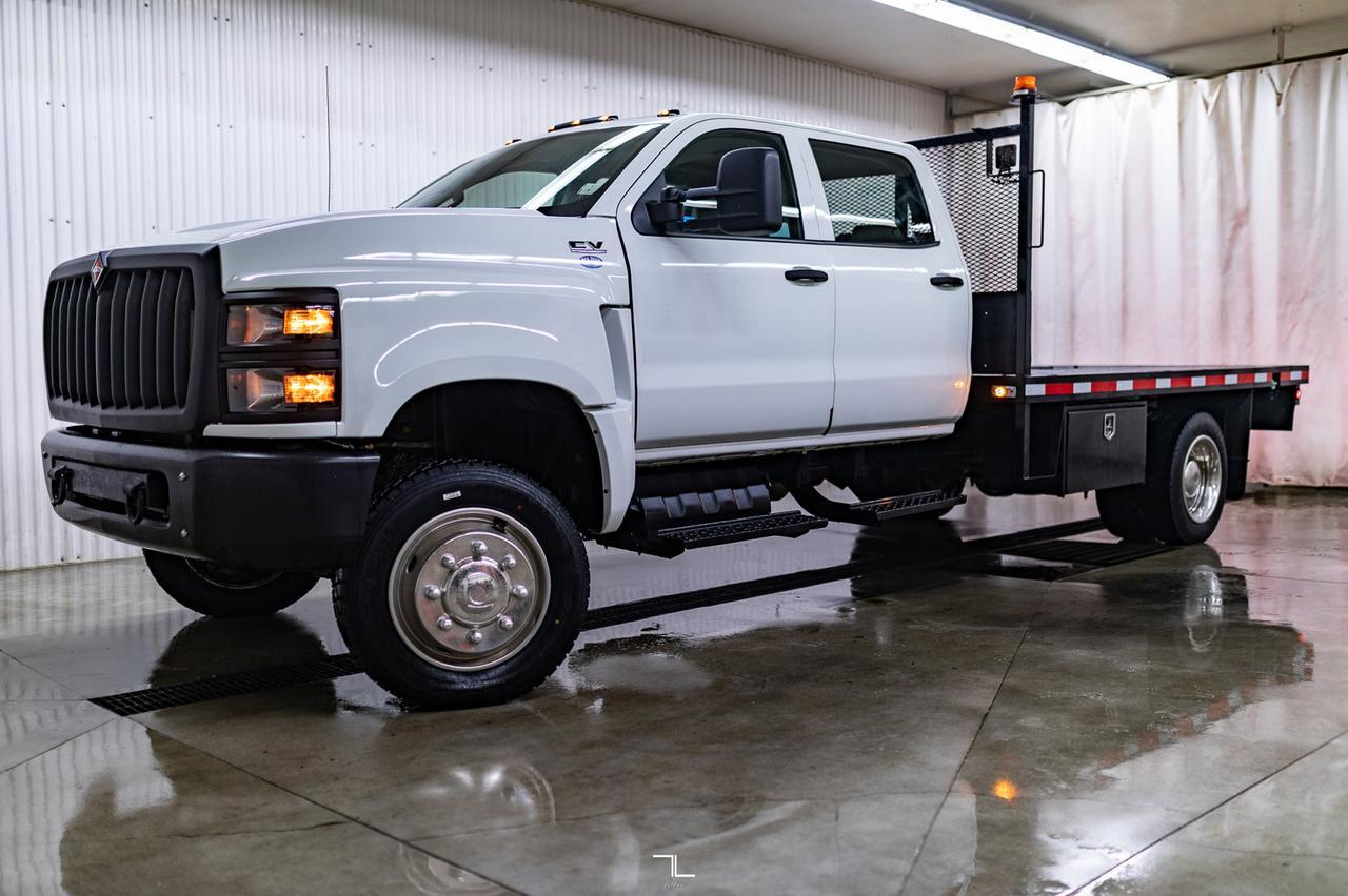 2022 International CV515 4x4 Crew Cab Deck Diesel Red Deer AB