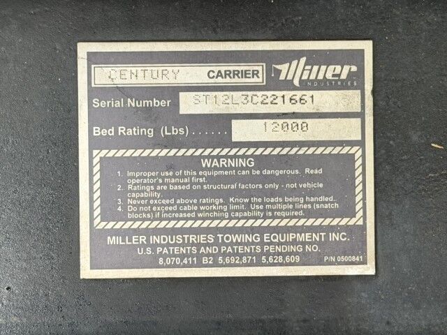 2022 International MV607 22' Miller Century Rollback Car Carrier Truck Miami FL