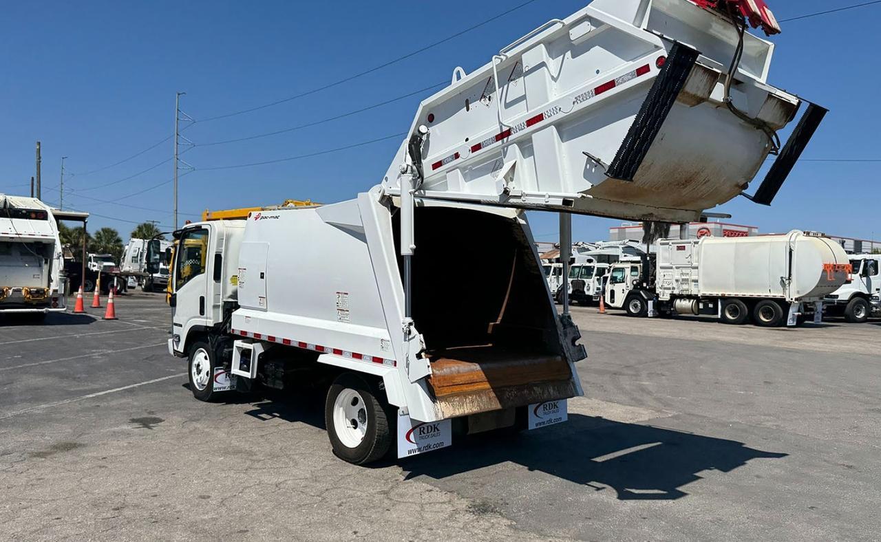 2022 Isuzu NRR 8 yard Pac-Mac Rear Loader Garbage Truck