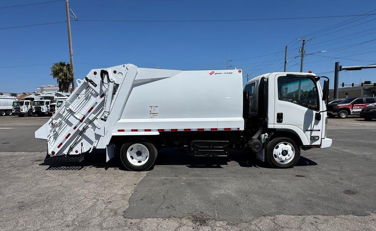 2022 Isuzu NRR 8 yard Pac-Mac Rear Loader Garbage Truck Tampa FL