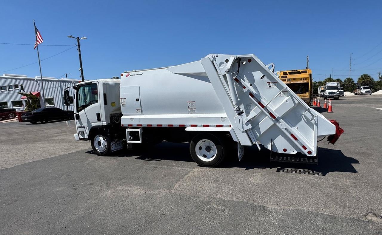 2022 Isuzu NRR 8 yard Pac-Mac Rear Loader Garbage Truck