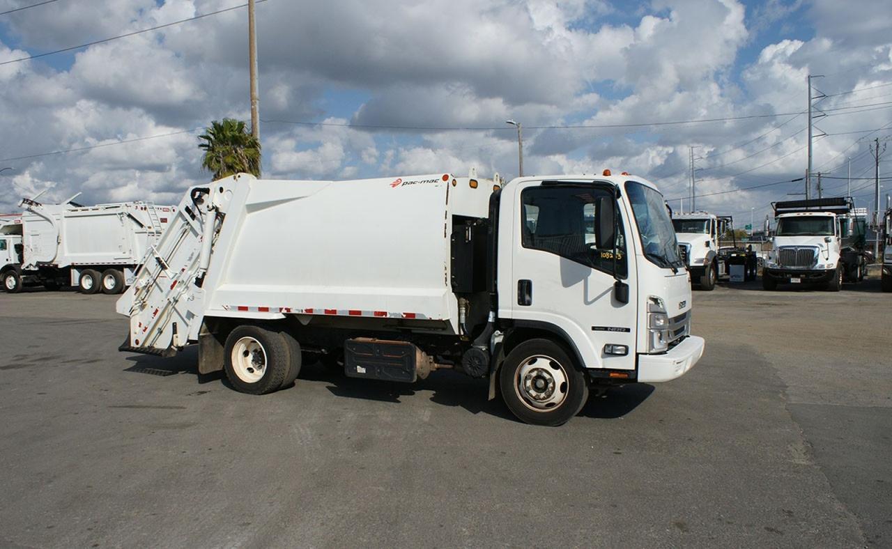 2022 Isuzu NRR 8 yd PacMac Rear Loader Garbage Truck