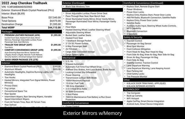2022 Jeep Cherokee Trailhawk Raleigh NC
