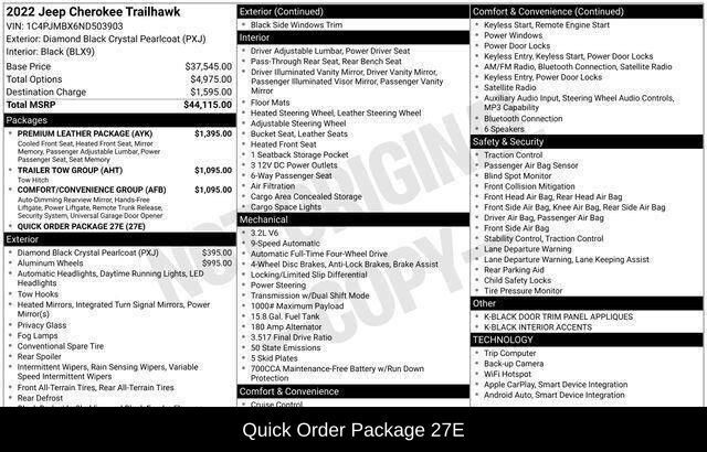 2022 Jeep Cherokee Trailhawk Raleigh NC