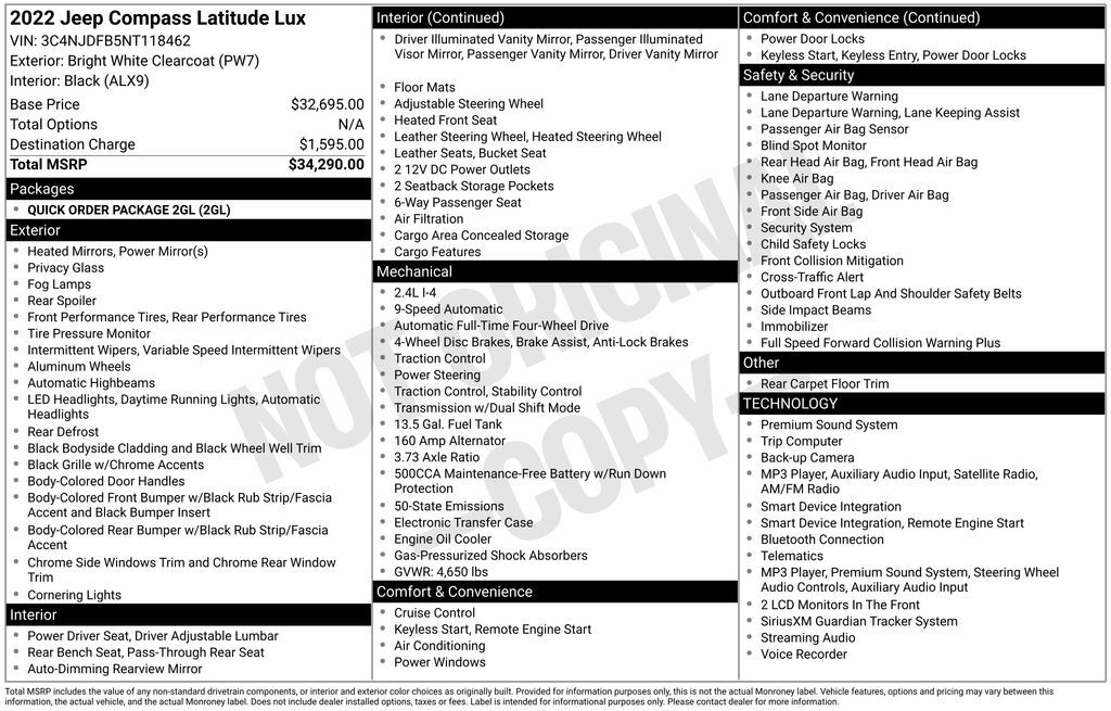 2022 Jeep Compass Latitude Lux OR