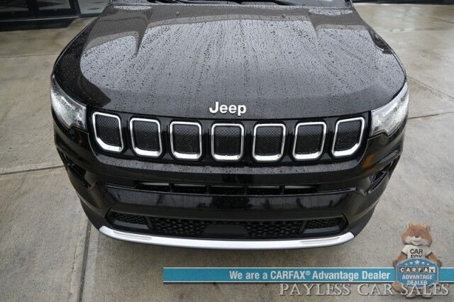 2022 Jeep Compass Limited / 4X4 / Auto Start / Power & Heated Leather Seats / Heated Steering Wheel / Adaptive Cruise Control / Lane Depart & Blind Spot Alert / Apple CarPlay & Android Auto / Back Up Camera / 30 MPG Anchorage AK