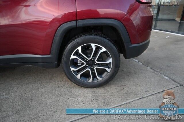 2022 Jeep Compass Limited / 4X4 / Auto Start / Power & Heated Leather Seats / Heated Steering Wheel / Sunroof / Alpine Speakers / Adaptive Cruise / Lane Depart & Blind Spot / Apple CarPlay & Android Auto / Back Up Cam / Block Heater / 1-Owner Anchorage AK