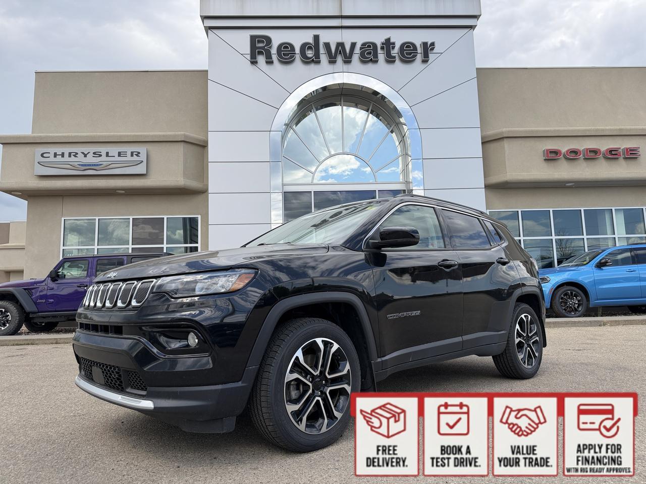2022 Jeep Compass Limited 4x4 | Low KMs | Pano Sunroof | Alpine Audio | Heated Leather Seats | Remote Start