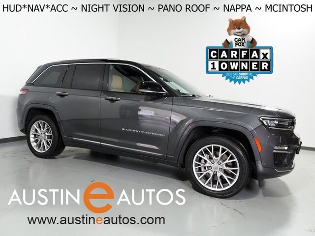 2022 Jeep Grand Cherokee 4xe Summit *ADVANCE PROTECH GROUP, HEADS-UP DISPLAY, NAVIGATION, ADAPTIVE CRUISE, SAFETY ALERTS, 360 CAMERAS, PSNGR DISPLAY, PANO MOONROOF, LEATHER, CLIMATE/MASSAGE SEATS, MCINTOSH AUDIO Round Rock TX