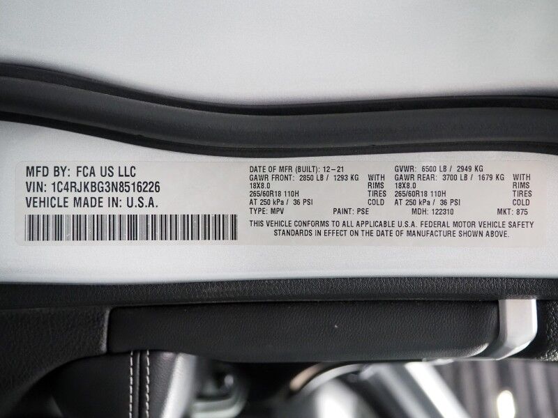 2022 Jeep Grand Cherokee L Limited 4WD *NAVIGATION, ADAPTIVE CRUISE, SAFETY ALERTS, BACKUP-CAMERA, COLOR TOUCHSCREEN, LEATHER, HEATED SEATS/STEERING, REMOTE START, ALPINE AUDIO, ANDROID & APPLE Round Rock TX