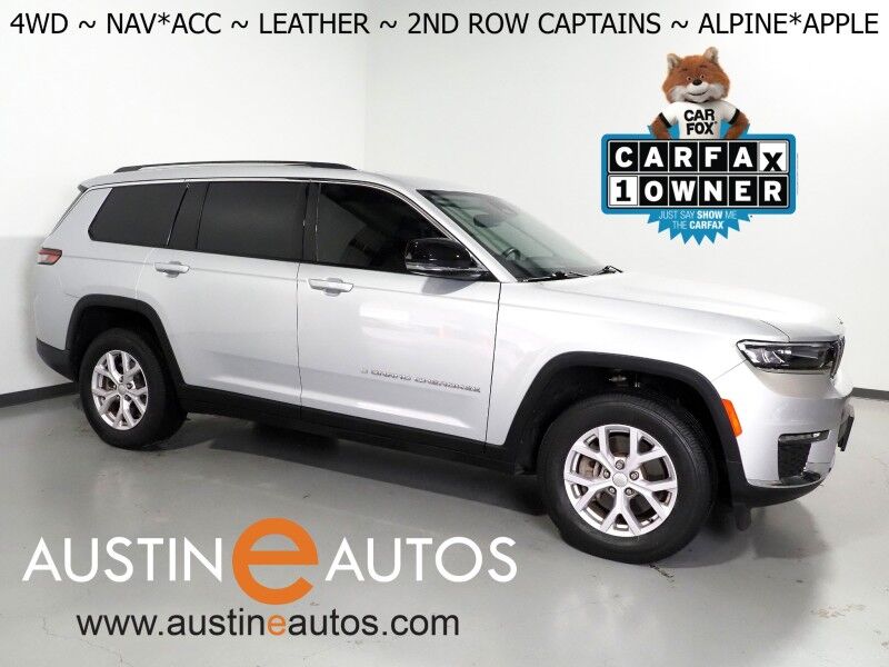 2022 Jeep Grand Cherokee L Limited 4WD *NAVIGATION, ADAPTIVE CRUISE, SAFETY ALERTS, BACKUP-CAMERA, LEATHER, HEATED SEATS/STEERING, 2ND ROW CAPTAINS, REMOTE START, ALPINE AUDIO, ANDROID & APPLE