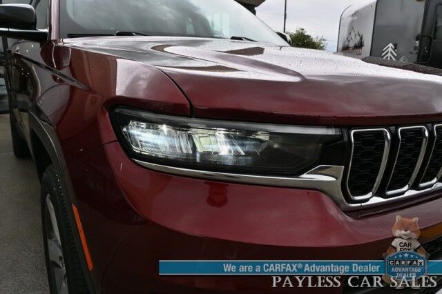 2022 Jeep Grand Cherokee L Limited / 4X4 / AutoStart / Front & Rear Heated Leather Seats / Heated Steering Wheel / Panoramic Sunroof / NAV / Alpine Speakers / Lane Departure & Blind Spot / 3rd Row / Rear Captains Chairs / Tow Pkg / 1-Owner Anchorage AK