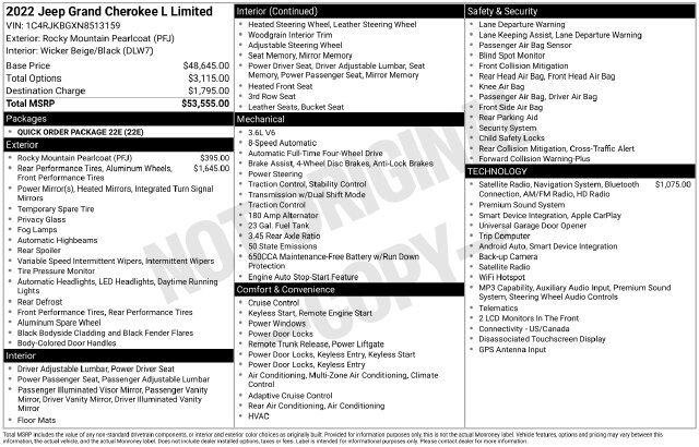 2022 Jeep Grand Cherokee L Limited Raleigh NC