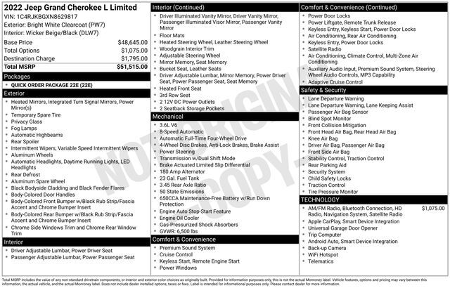 2022 Jeep Grand Cherokee L Limited Raleigh NC