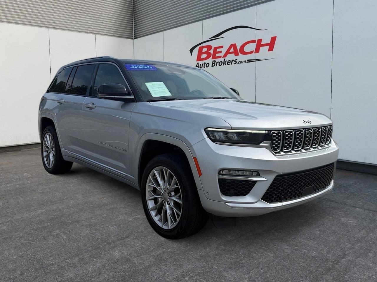 2022 Jeep Grand Cherokee Summit, HEATED/VENTILATED SEATS, HEATED REAR SEATS, MCINTOSH SPEAKERS, UNIVERSAL GARAGE DOOR OPENER, APPLE CARPLAY/ANDROID AUTO, BACKUP CAMERA, POWER FOLDING MIRRORS, POWER LIFTGATE, MOONROOF, NAVIGATION, CLEAN CARFAX, ONLY 1 OWNER!