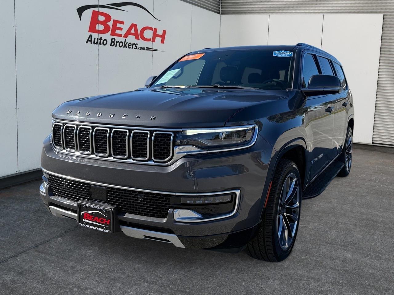 2022 Jeep Wagoneer Series II, HEATED AND VENTILATED SEATS, HEATED STEERING WHEEL, MOONROOF, APPLE CARPLAY/ANDROID AUTO, ALPINE SPEAKERS, BACKUP CAMERA, WIFI, NAVIGATION, WIRELESS CHARGING PAD, HEATED EXTERIOR MIRRORS, THIS IS A GREAT VEHICLE FOR A GREAT PRICE!