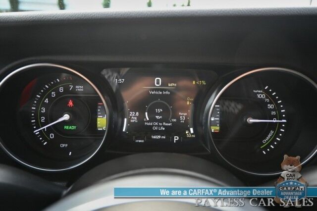2022 Jeep Wrangler 4xe Unlimited Sahara / 4X4 / Plug-In Hybrid / Premium Leather Seats / Navigation / Power Windows, Mirrors, & Locks / Apple CarPlay & Android Auto / Back Up Camera / Keyless Entry & Start / 1-Owner Anchorage AK