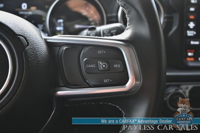 2022 Jeep Wrangler 4xe Unlimited Sahara / 4X4 / Plug-In Hybrid / Premium Leather Seats / Navigation / Power Windows, Mirrors, & Locks / Apple CarPlay & Android Auto / Back Up Camera / Keyless Entry & Start / 1-Owner Anchorage AK