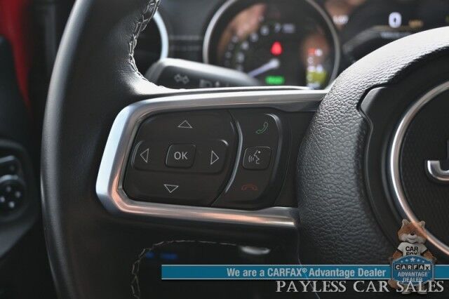 2022 Jeep Wrangler 4xe Unlimited Sahara / 4X4 / Plug-In Hybrid / Premium Leather Seats / Navigation / Power Windows, Mirrors, & Locks / Apple CarPlay & Android Auto / Back Up Camera / Keyless Entry & Start / 1-Owner Anchorage AK