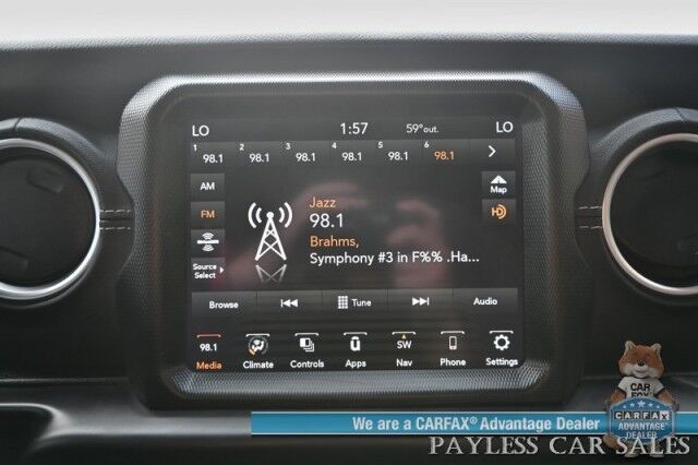 2022 Jeep Wrangler 4xe Unlimited Sahara / 4X4 / Plug-In Hybrid / Premium Leather Seats / Navigation / Power Windows, Mirrors, & Locks / Apple CarPlay & Android Auto / Back Up Camera / Keyless Entry & Start / 1-Owner Anchorage AK