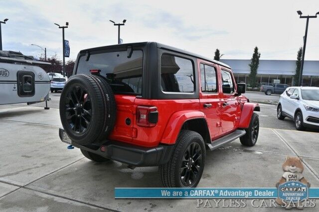 2022 Jeep Wrangler 4xe Unlimited Sahara / 4X4 / Plug-In Hybrid / Premium Leather Seats / Navigation / Power Windows, Mirrors, & Locks / Apple CarPlay & Android Auto / Back Up Camera / Keyless Entry & Start / 1-Owner Anchorage AK