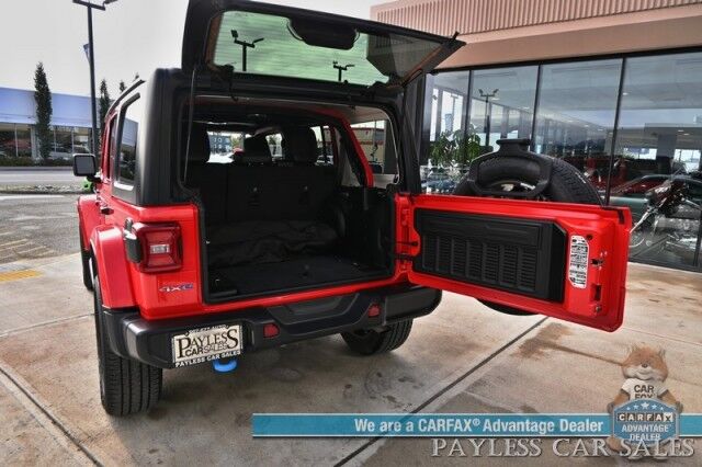 2022 Jeep Wrangler 4xe Unlimited Sahara / 4X4 / Plug-In Hybrid / Premium Leather Seats / Navigation / Power Windows, Mirrors, & Locks / Apple CarPlay & Android Auto / Back Up Camera / Keyless Entry & Start / 1-Owner Anchorage AK