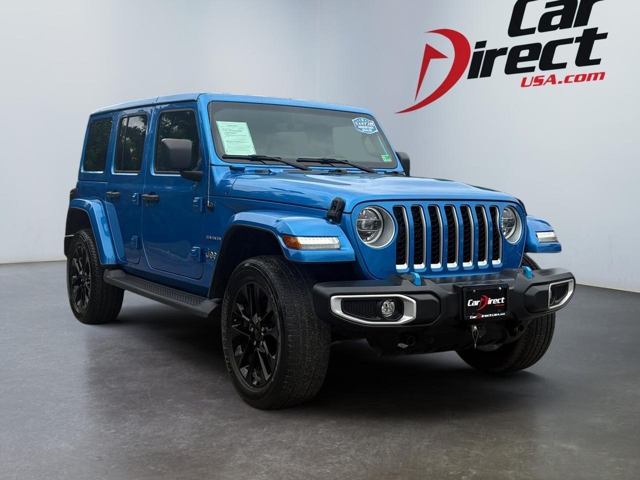 2022 Jeep Wrangler 4xe Unlimited Sahara, RUNNING BOARDS, TOW PACKAGE, BACKUP CAMERA WITH PARKING SENSORS, REMOTE START, HEATED STEERING WHEEL & SEATS, BLUETOOTH, ONLY 1 OWNER, CLEAN CERTIFIED CARFAX, WRANGLE THE ROAD! Virginia Beach VA