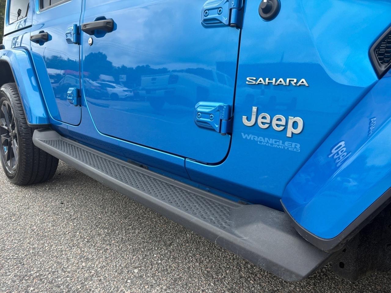 2022 Jeep Wrangler 4xe Unlimited Sahara, RUNNING BOARDS, TOW PACKAGE, BACKUP CAMERA WITH PARKING SENSORS, REMOTE START, HEATED STEERING WHEEL & SEATS, BLUETOOTH, ONLY 1 OWNER, CLEAN CERTIFIED CARFAX, WRANGLE THE ROAD! Virginia Beach VA
