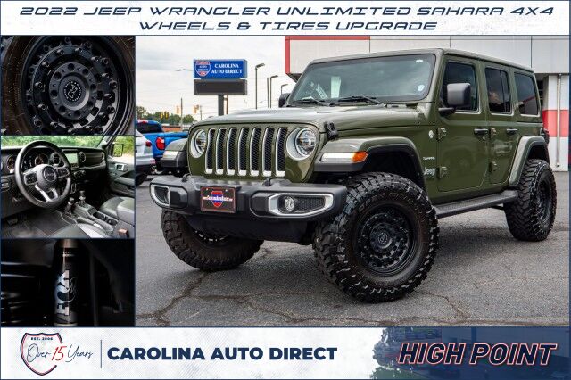 2022 Jeep Wrangler Unlimited Sahara 4X4 / Wheels & Tires / Heated Seats! High Point NC
