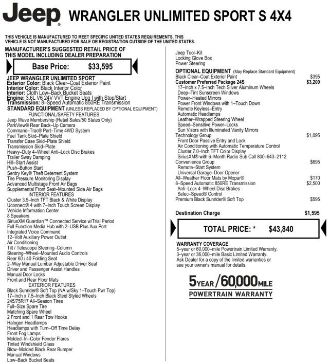 2022 Jeep Wrangler Unlimited Sport S 4X4 / Wheels & Tires Upgrade! High Point NC