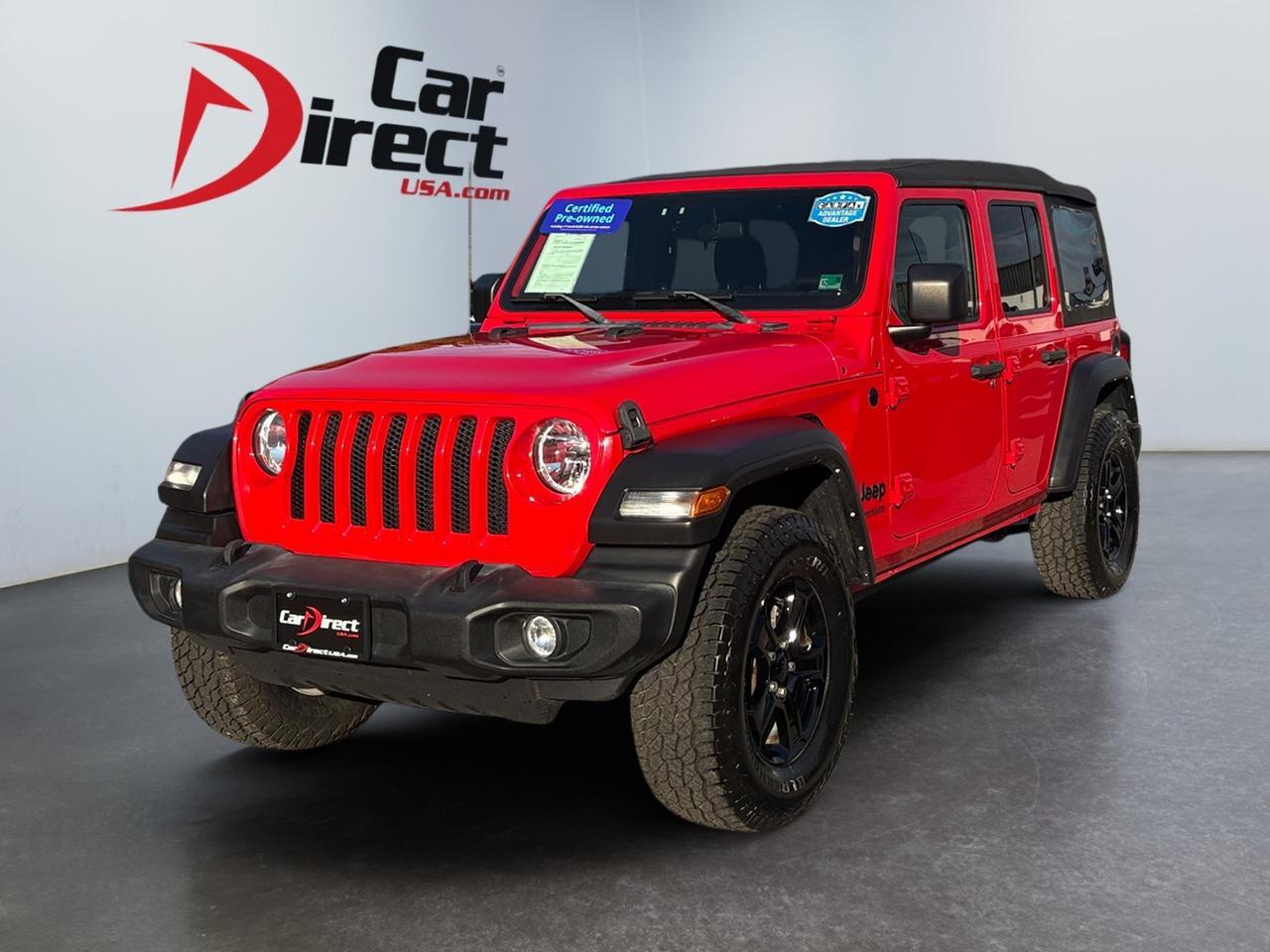 2022 Jeep Wrangler Unlimited Sport S, SHOWS AS NEW, 5 NEW OVERSIZE TIRES, TOW PACKAGE, BACKUP CAMERA WITH PARKING SENSORS, KEYLESS START, BLUETOOTH, ONLY 1 OWNER, CLEAN CARFAX, ONLY 36K MILES!!!