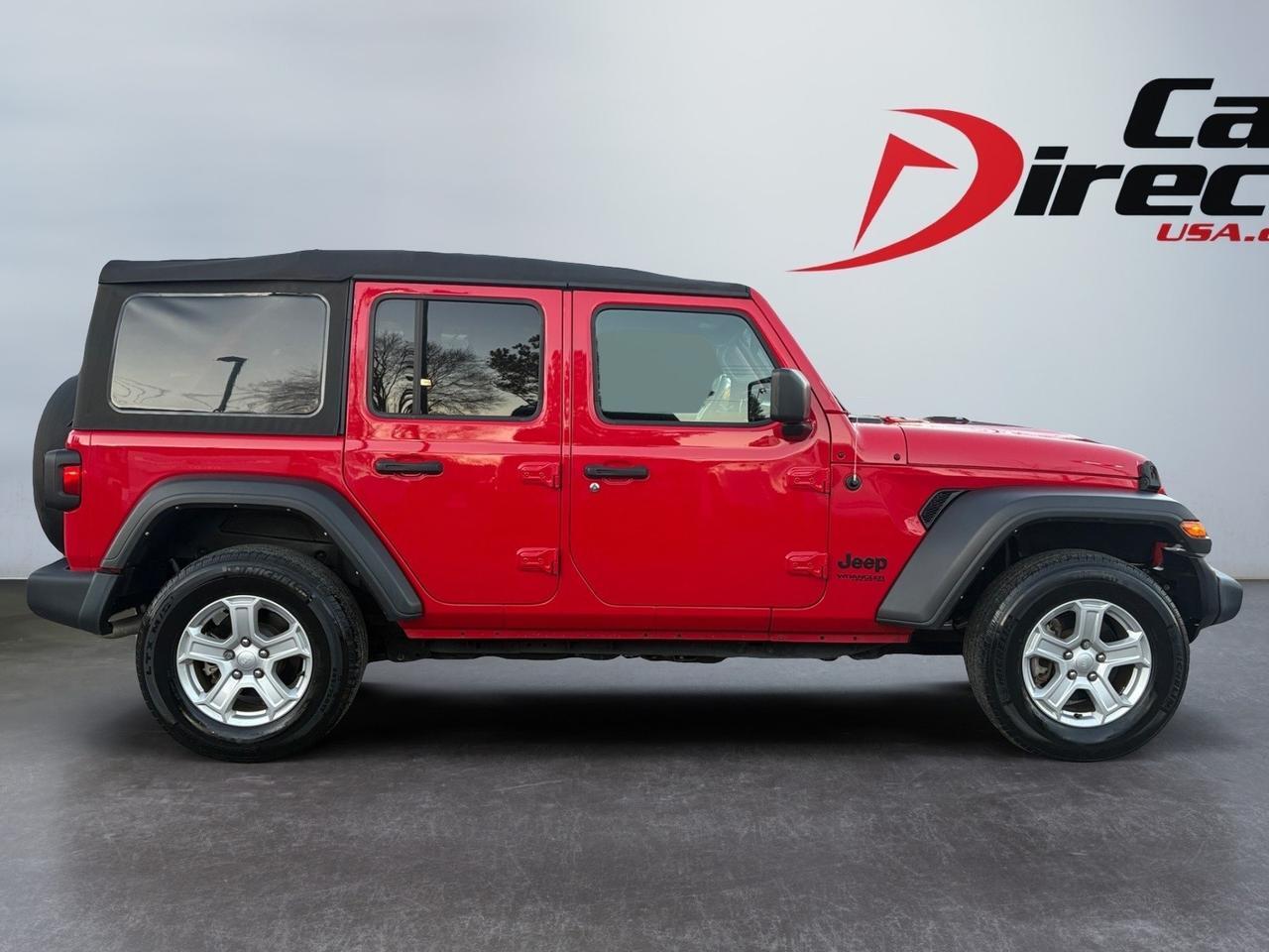 2022 Jeep Wrangler Unlimited Sport S, TOW PACKAGE, SOFT TOP COVER, BACKUP CAMERA WITH PARKING SENSORDS, KEYLESS START, BLUETOOTH, LOW MILEAGE, ONLY 1 OWNER, CLEAN CARFAX, WRANGLER THIS ON THE ROAD!
