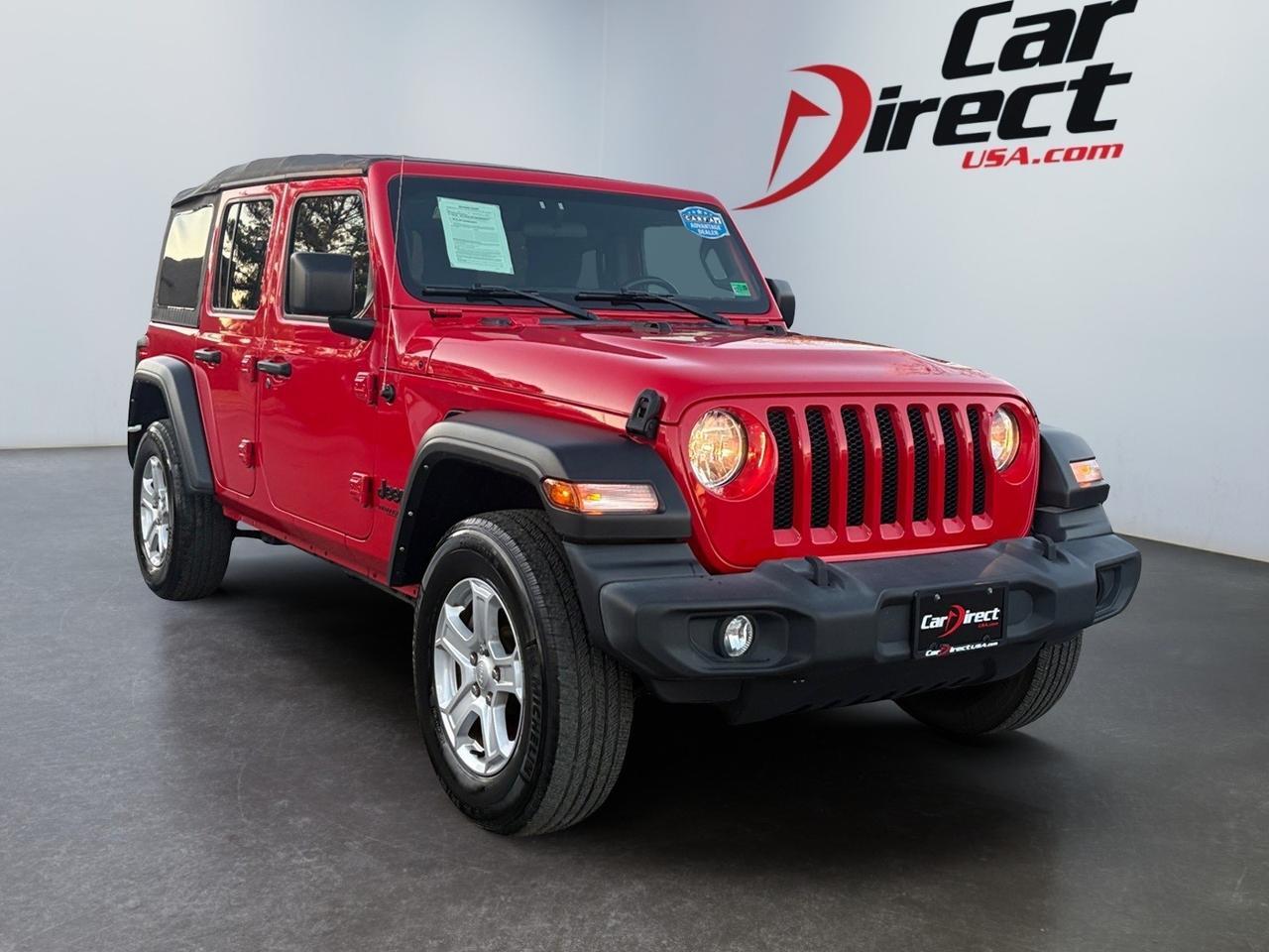 2022 Jeep Wrangler Unlimited Sport S, TOW PACKAGE, SOFT TOP COVER, BACKUP CAMERA WITH PARKING SENSORS, KEYLESS START, BLUETOOTH, LOW MILEAGE, ONLY 1 OWNER, CLEAN CARFAX, WRANGLER THIS ON THE ROAD! Virginia Beach VA