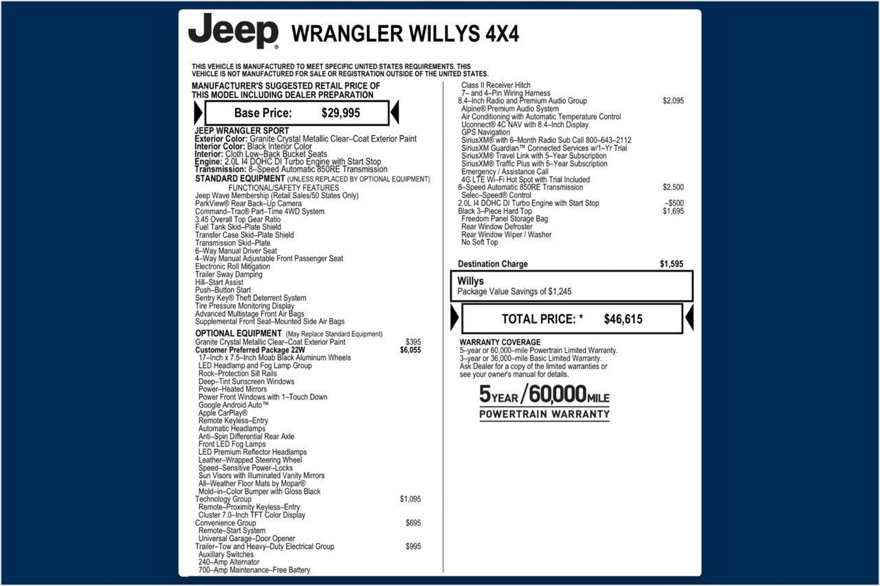 2022 Jeep Wrangler Willys 4X4 / MAJOR UPGRADES / Reservoir Shocks Lincolnton NC