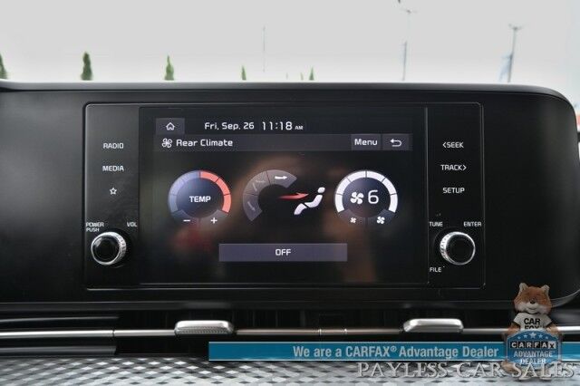 2022 Kia Carnival LXS / Auto Start / Power & Heated Leather Seats / Adaptive Cruise Control / Lane Departure & Blind Spot Alert / Apple CarPlay & Android Auto / Back Up Camera / 3rd Row / Seats 8 / Keyless Entry & Start / 1-Owner Anchorage AK