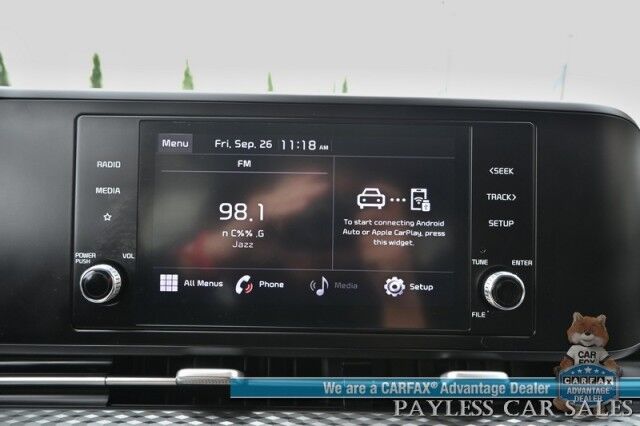 2022 Kia Carnival LXS / Auto Start / Power & Heated Leather Seats / Adaptive Cruise Control / Lane Departure & Blind Spot Alert / Apple CarPlay & Android Auto / Back Up Camera / 3rd Row / Seats 8 / Keyless Entry & Start / 1-Owner Anchorage AK