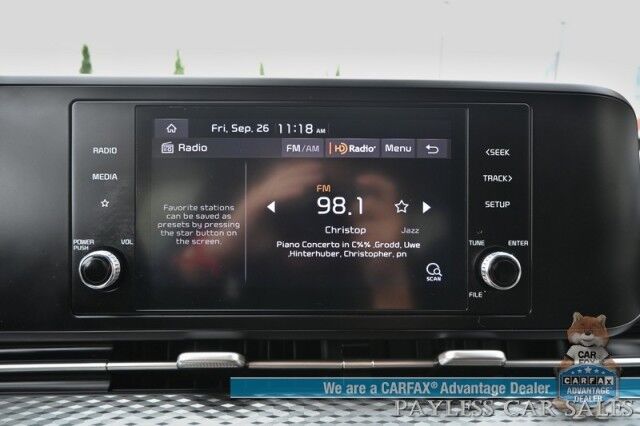 2022 Kia Carnival LXS / Auto Start / Power & Heated Leather Seats / Adaptive Cruise Control / Lane Departure & Blind Spot Alert / Apple CarPlay & Android Auto / Back Up Camera / 3rd Row / Seats 8 / Keyless Entry & Start / 1-Owner Anchorage AK