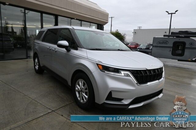 2022 Kia Carnival LXS / Auto Start / Power & Heated Leather Seats / Adaptive Cruise Control / Lane Departure & Blind Spot Alert / Apple CarPlay & Android Auto / Back Up Camera / 3rd Row / Seats 8 / Keyless Entry & Start / 1-Owner Anchorage AK