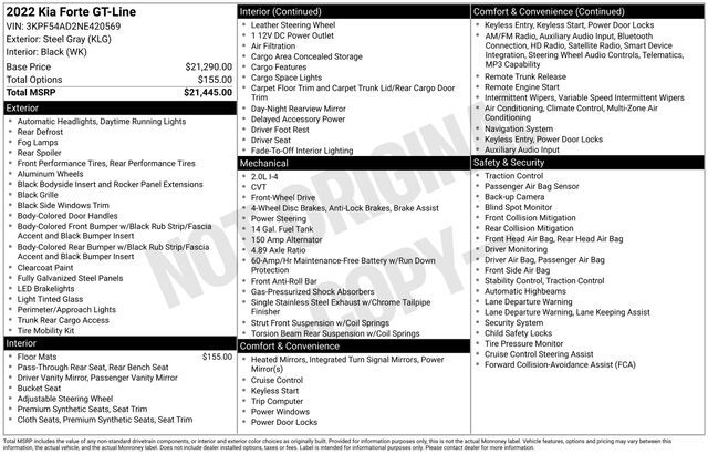 2022 Kia Forte GT-Line Raleigh NC