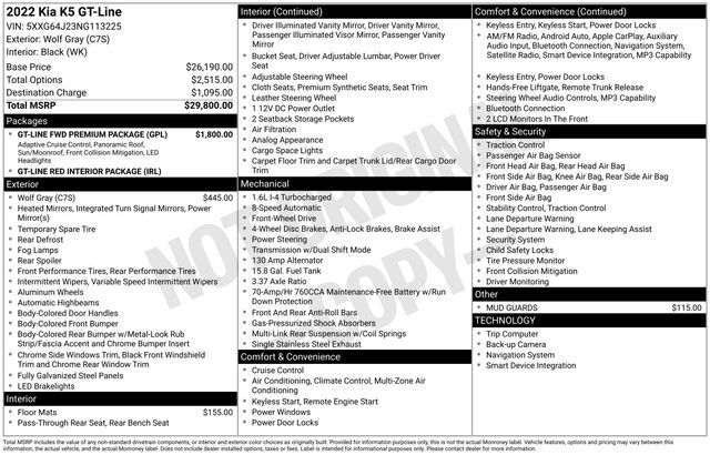 2022 Kia K5 GT-Line Raleigh NC