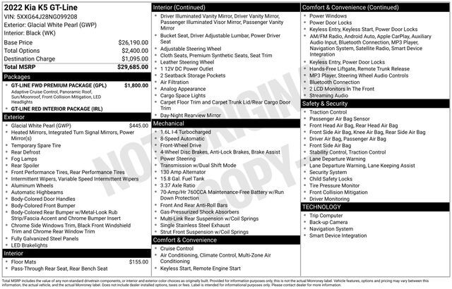 2022 Kia K5 GT-Line Raleigh NC